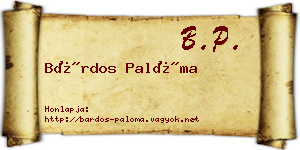 Bárdos Palóma névjegykártya